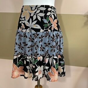 Loft floral tiered skirt size 12